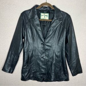 Vintage Javo’s Pineapple Black Leather Jacket Women’s M Black Blazer Classic VTG